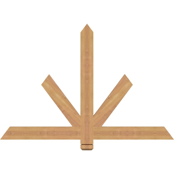 Ekena Millwork Kennewick Timber Gable Bracket, Western Red Cedar, 48"W x 32"H x 1 1/2"D x 3 1/2"F, 16/12 Pitch GBW048X32X0204KEN00SWR - main